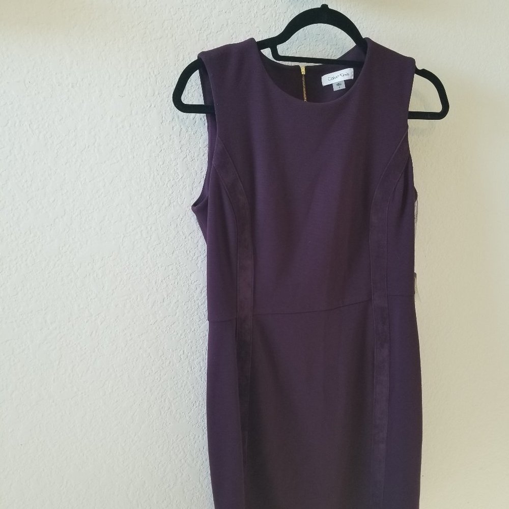 Calvin Klein Purple Sheath Dress Size 8